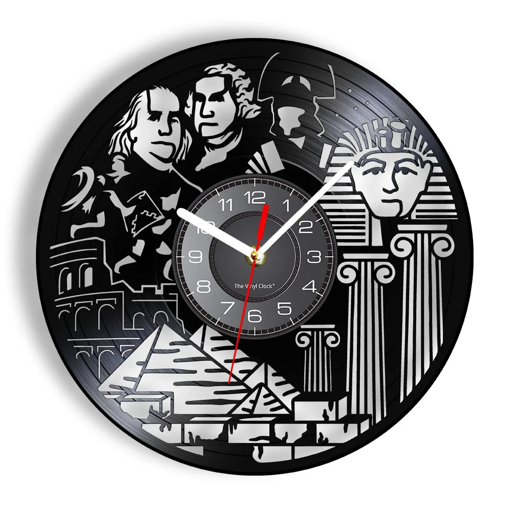 World History Vinyl Record Wall Clock School Classroom Artwork Decor Old Historical Spirit Clock Watch Teacher Appreciation Gift