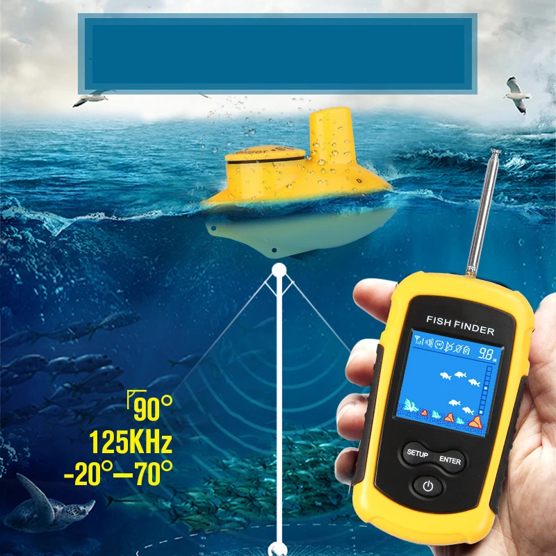 Беспроводной визуальный детектор HD Рыбалка сонар Рыболокаторы на открытом
