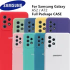 Чехол для Samsung Galaxy A52 A72, высококачественный мягкий силиконовый чехол, шелковистая защитная оболочка из ТПУ для сенсорной камеры 52 72