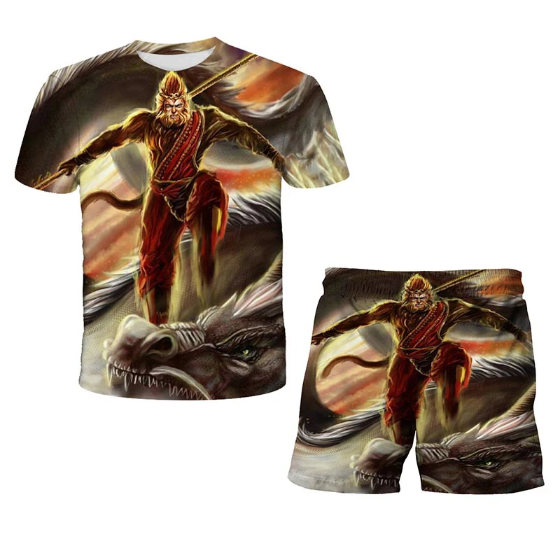 

Orangutan Animal 3D Cartoon Print Boy T-shirt Set Boy Clothes Girl Clothes Cute Set Summer Girl Tops Shorts Casual Kids Clothes