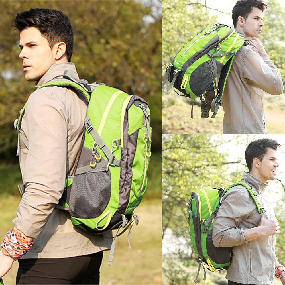 

40L Waterproof Climbing Tactical Rucksack Travel Hiking Backpack Laptop Daypack Trekking Backpack Outdoor Men Women Sport Bag