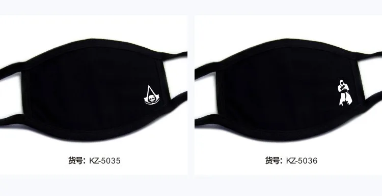 Assassin's Creed mask night lighting men's and women's autumn and winter animation game Tide cotton