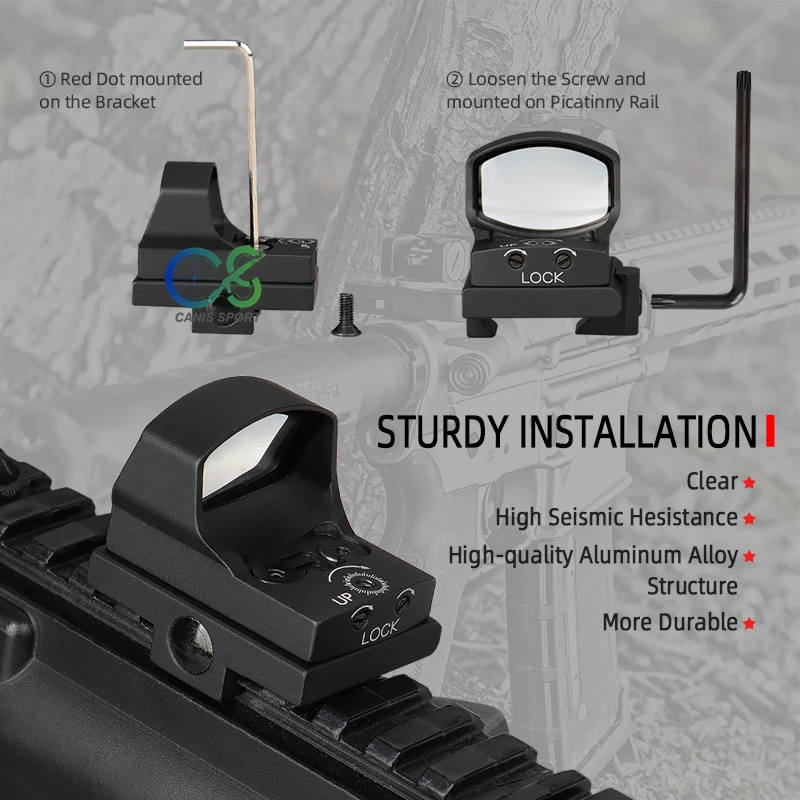 PPT красный точечный прицел Airgun Riflescope страйкбол 3MOA микро точка с рефлекторным креплением для прицела подходит 1911 G17 в охотничьей оптике gs2-0129