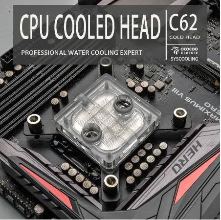 Syscooling SC-C62 блок водяного охлаждения процессора для Intel 1151 LAG 1155 1156 1150 cpu водяное охлаждение с светильник