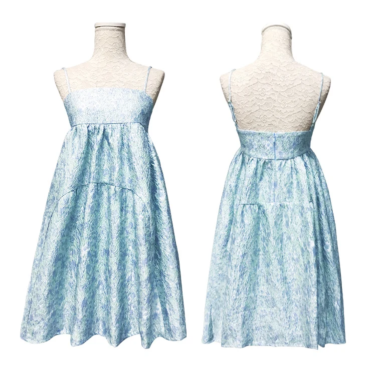 Tingfly летнее платье мини-длины на бретелях голубого цвета для девушек, детей и женщин в стиле бохо-шик для пляжного отдыха и повседневной носки.