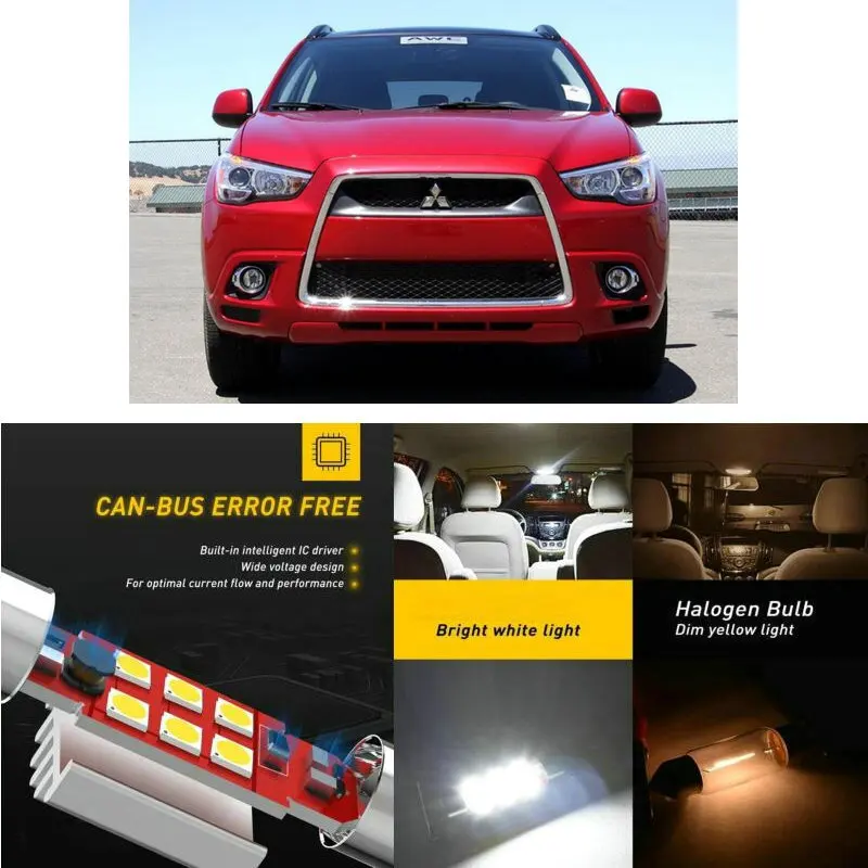 

LED Interior Car Lights For MITSUBISHI asx gaw carisma da Hatchback sedan eclipse cross gk car accessories lamp bulb error free