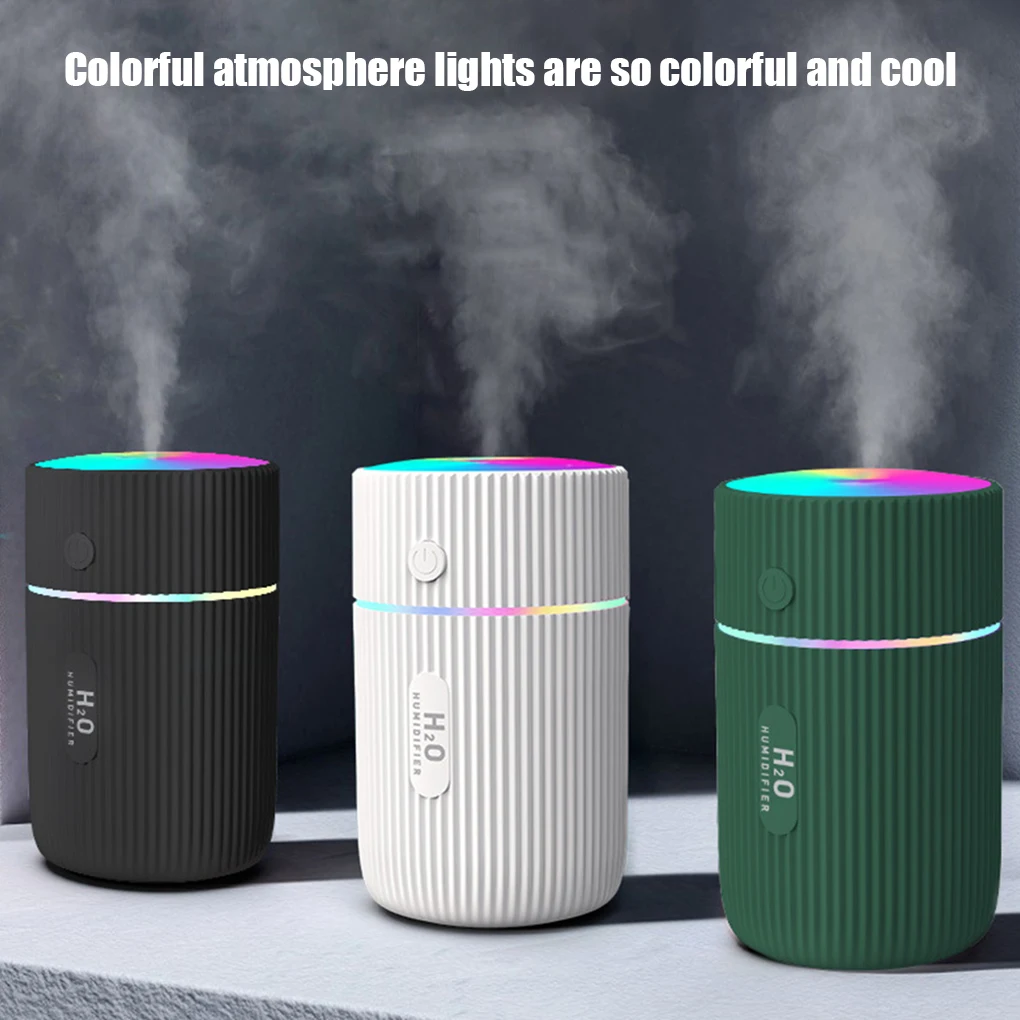 

Air Humidifier 2W 220ml USB Mini Humidifier Plastic LED Spraying Diffuser for Home Office