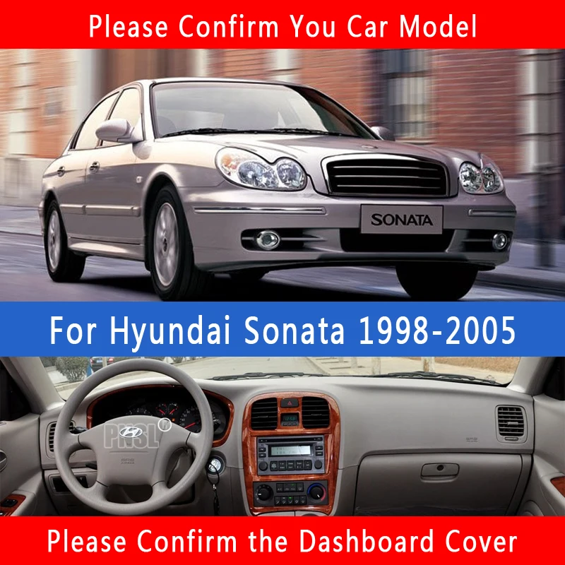 for Hyundai Sonata EF 1998 1999 2000 2001 2002 2003 2004 2005 Anti-Slip Mat Dashboard Cover Sunshade Dashmat Carpet Accessories |