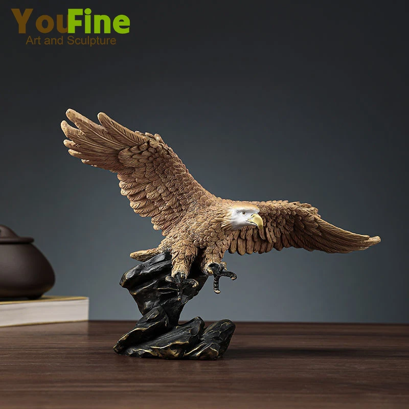 

Bronze Eagle Statue Flying Bronze Eagle Sculpture Animal Statues and Sculptures For Home Decoration Ornament Gift Art Crafts