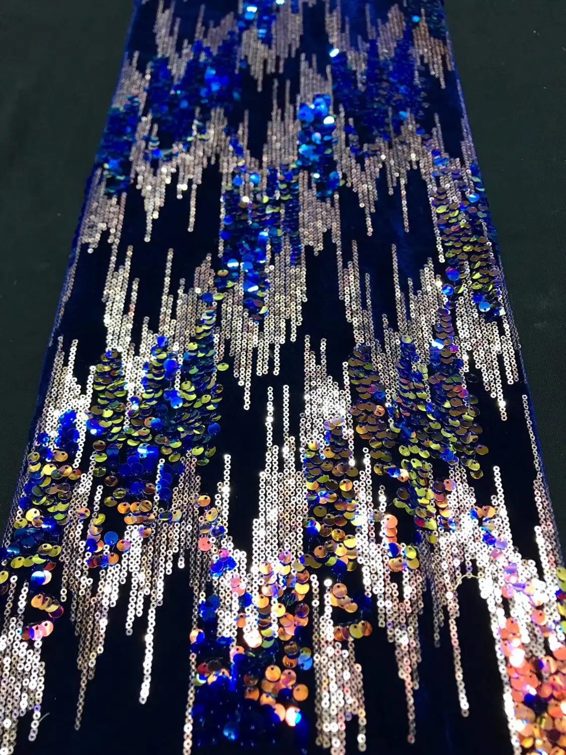 2020 5 ярдов/Лот Роскошные золотые блестки отделка Кружева с фиолетовым