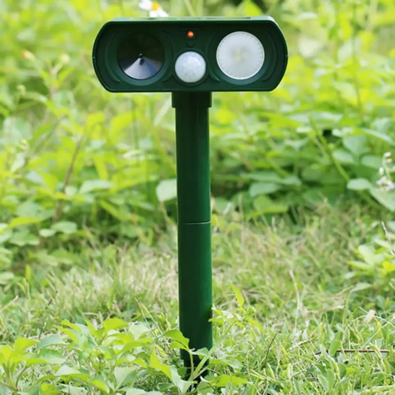Cat Dog Ultrasonic Repellent Outdoor Solar Powered Waterproof Animal Repeller Scarer Pest Control Infrared Sensor Repellents | Дом и сад