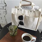 Повседневные холщовые большие сумки, вместительная сумка для отдыха, практичная дизайнерская Студенческая сумка-тоут с несколькими карманами, сумка-мессенджер 2021