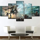 Настенная картина из 5 предметов, модульный холст, HD печать, игра Титан, 2 картины, домашний декор, плакаты, картины, Современная гостиная с рамкой