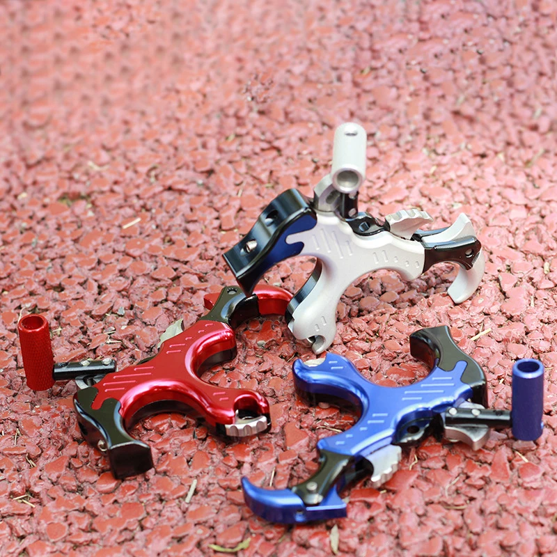

1pc Archery Compound Bow 3 Finger Grip Release Aids Left and Right Hand Adjustable Caliper Trigger for Shooting Accessories