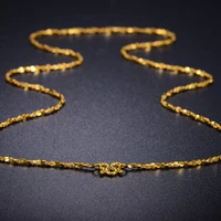 real pure 999 24k yellow gold necklace full star chain necklace 16inch 2 4 2 6g women lucky gift