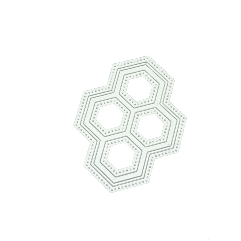

Hexagon Border Honeycomb Metal Cutting Dies Craft Stencil for Scrapbooking Handmade Make Album Model Punch Blade Decor Template
