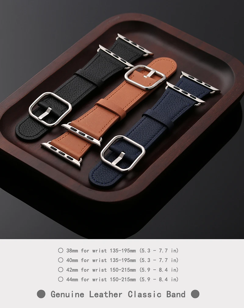 Классический ремешок Kebitt из натуральной кожи для apple watch series 5 4 3 2 1 iwatch5 ремешок 38 40 мм 42 44 мм один тур полосы
