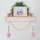 Новые деревянные настенные полки для детской комнаты, деревянные бусины, настенная полка для хранения, Детские декоративные полки для детской комнаты