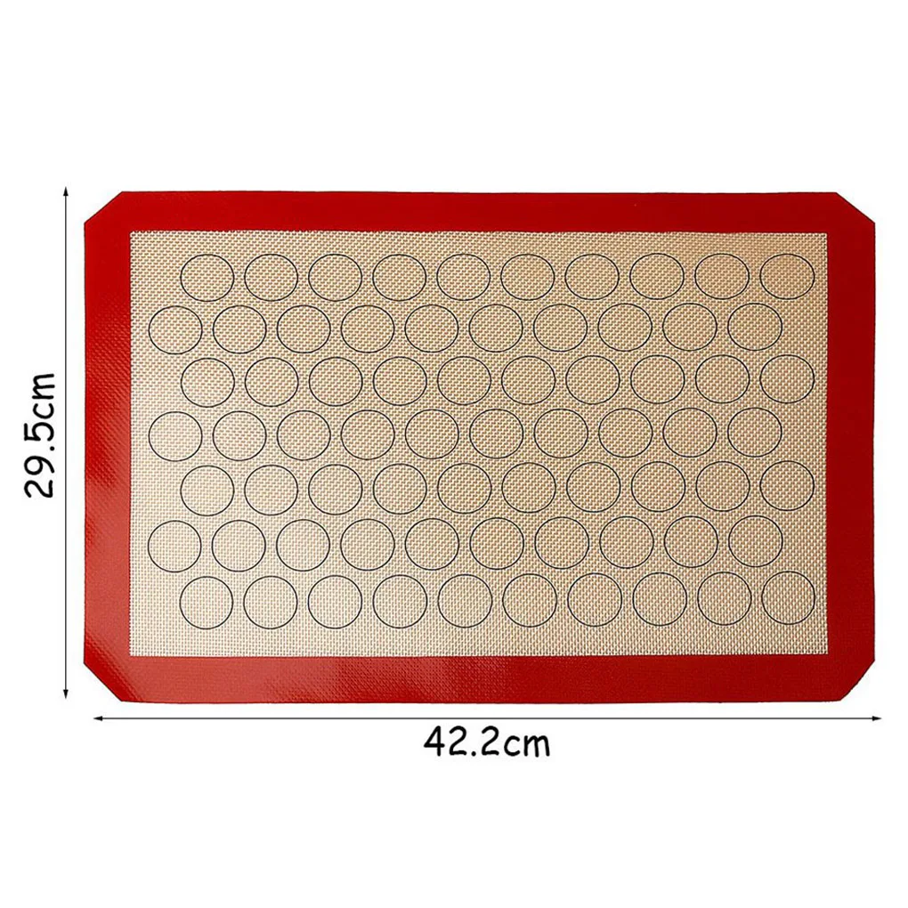 

2pcs Home Non Stick Silicone Mat Baking Oven Pastry Macaron Cake Sheet Kitchen