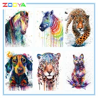 zooya 5d diy diamond painting abstract art full squareround diamond embroidery kit animal mosaic decoration home art gift lx602