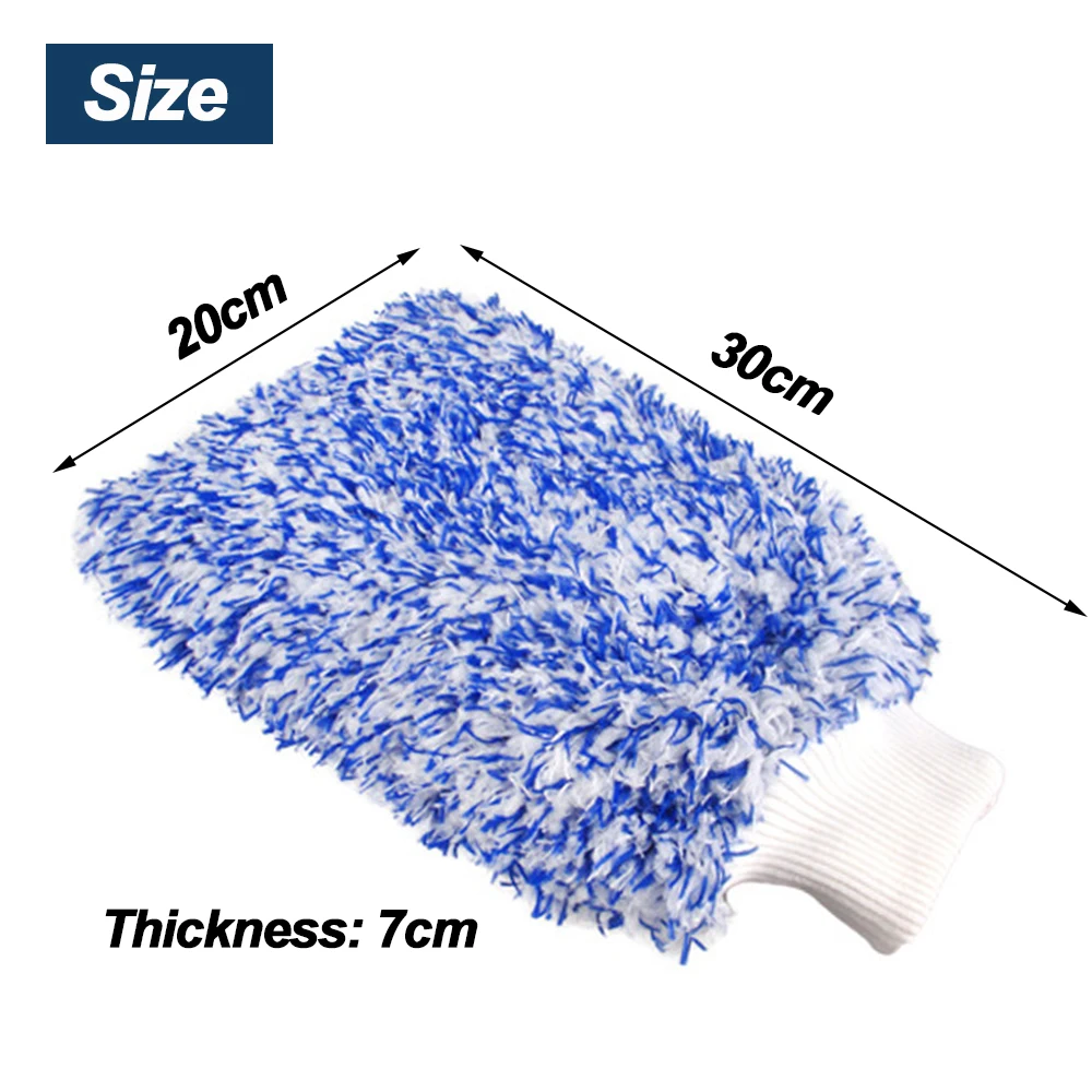 Перчатка для мытья машины ультра мягкая варежка автомобиля легко сушить высокая