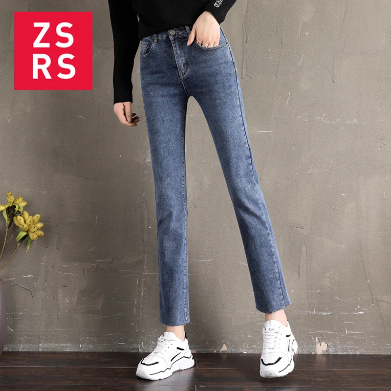 

Zsrs Women 2020 New Streetwear Loose Female Denim Jeans Plus Size Fashionable Casual Straight Pants Mom Jeans Washed Jeans