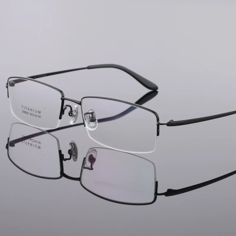 Высококачественные полуоправные очки из чистого титана ультралегкие деловые