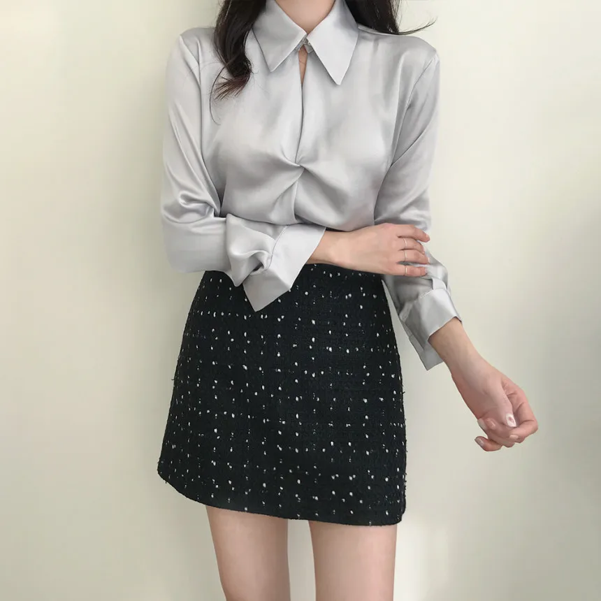 2020 Direct Selling Vadim Women Tops Blusa free Shipping 2021 Long Sleeve Shirt New Autumn Korean Loose Solid