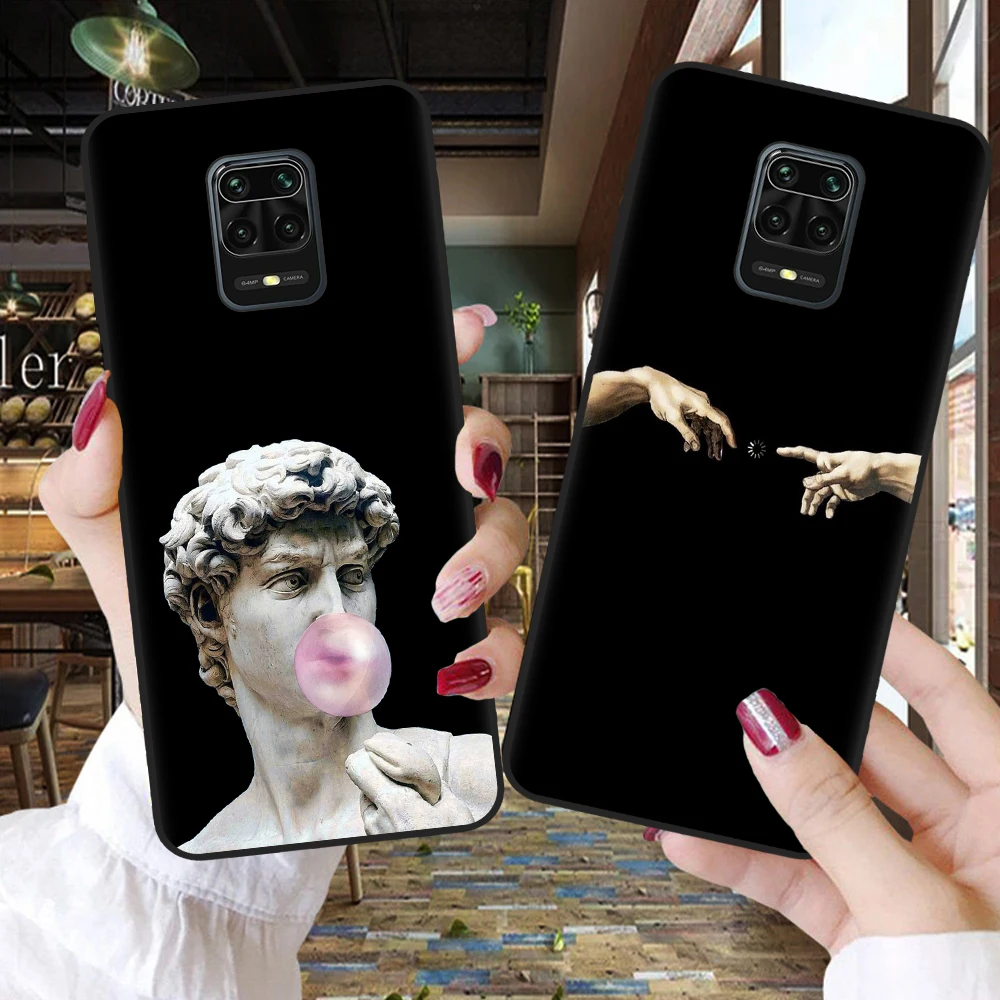 Чехол для телефона с забавной статуей Давида абстрактное искусство черный чехол