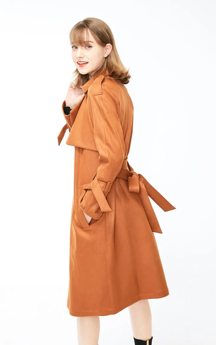 Vero Moda женский OL Стиль Минималистский средней длины саржа Тренч | 319109501