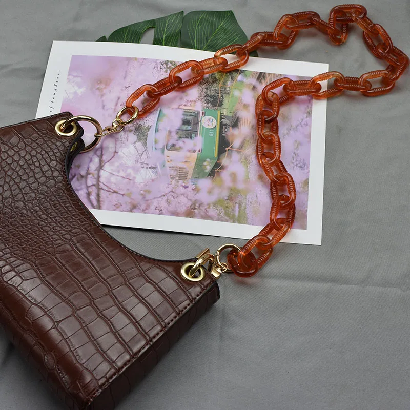 

Screw design good quality lady short bag strap lady wristlet top handle bag belts easy matching high fashion girls gifts