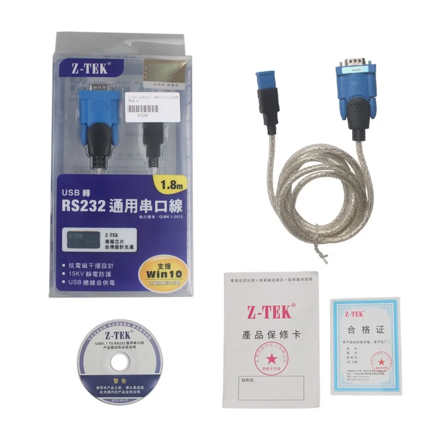 Z-TEK USB-RS232 конвертер USB Z TEK OBD2 кабель и соединитель | Автомобили мотоциклы