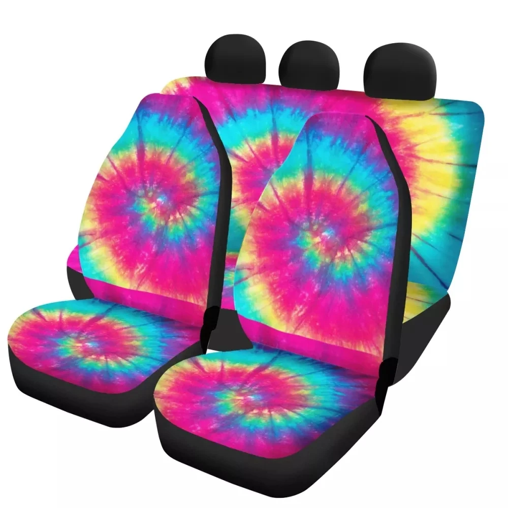 

PinUp Angel Tie-Dye Printed Fashion Car Interior Decor Washable Vehicle Seat Cushion Non-skid Auto Seat Covers Durable Protector