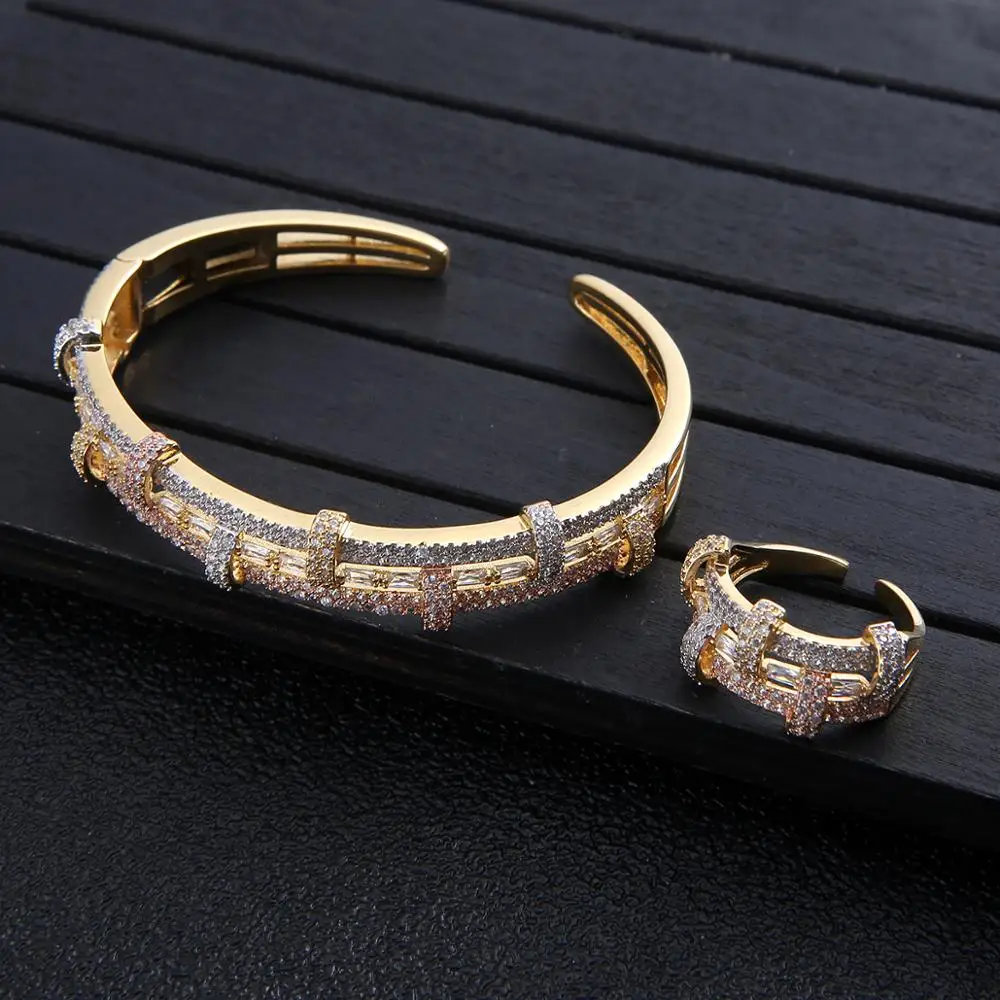 Модный Роскошный Штабелируемый браслет для женщин свадебный с фианитами класса