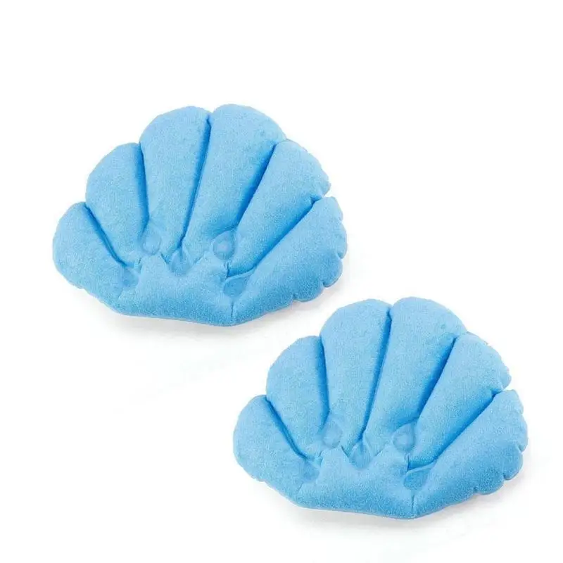 Бытовая надувная подушка для ванны махровая тканевая Подушка цветная мягкая