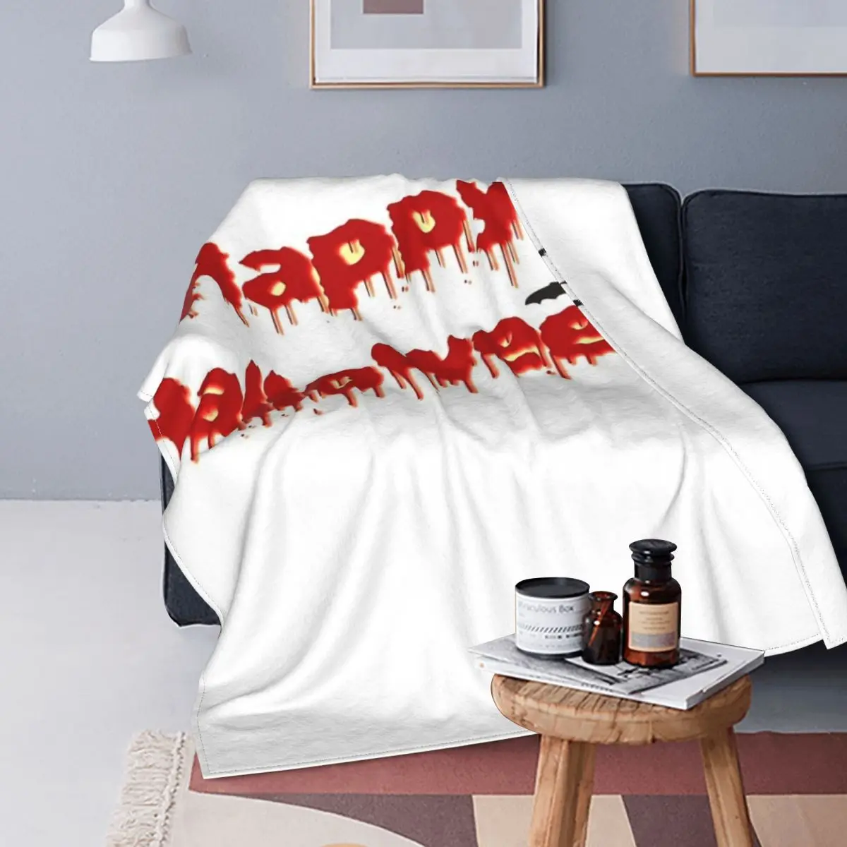 

Manta a cuadros para cama, colcha Heat para la playa, feliz Хэллоуин, 158