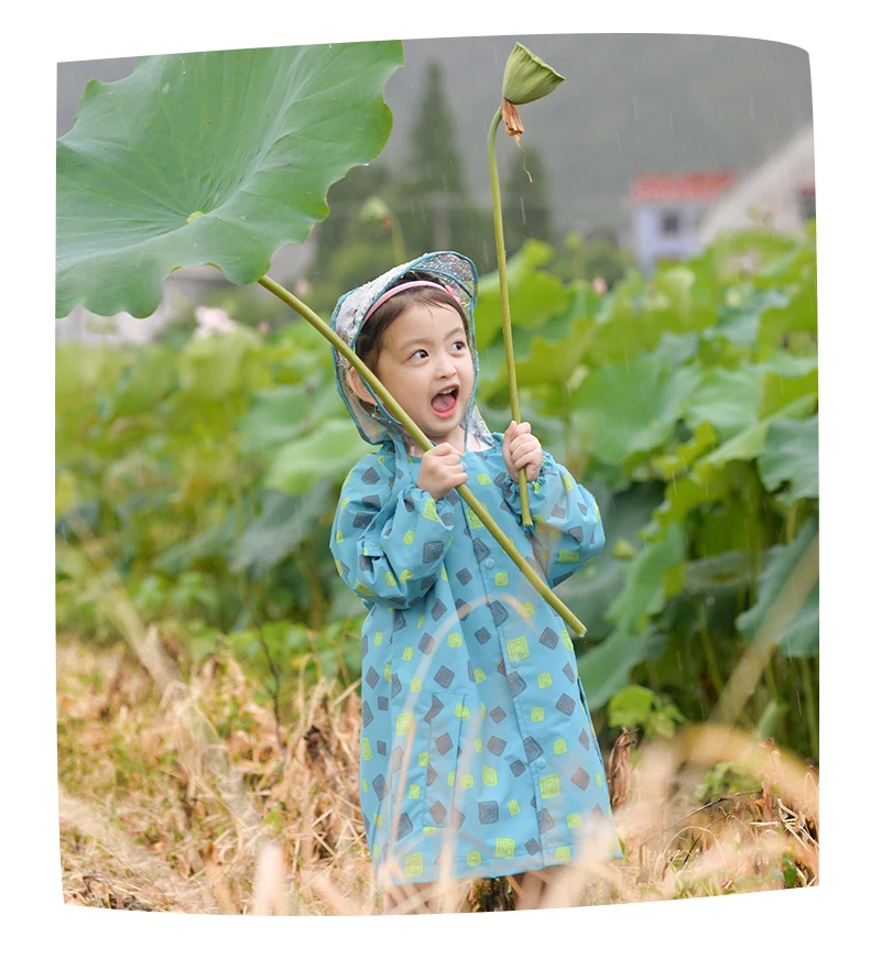 Модный прозрачный чехол от дождя с большими полями для детей водонепроницаемый