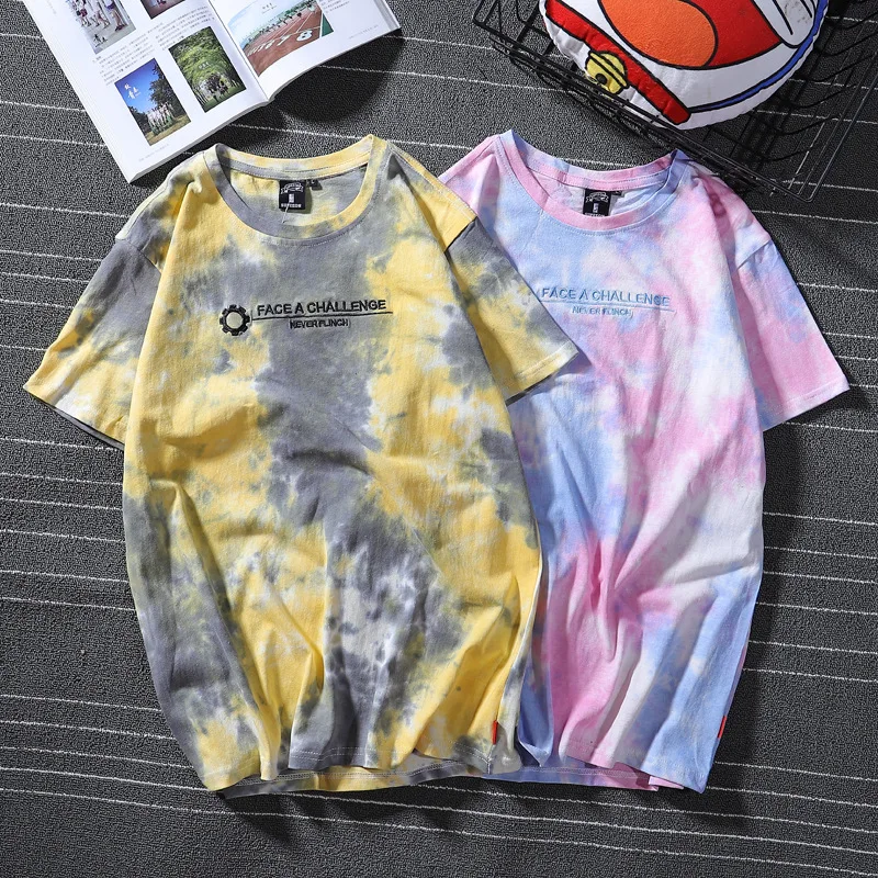 

Men/Women T Shirts Tie-Dye Cotton T Shirts футболка оверсайз