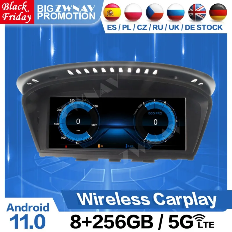 

Carplay 8 + 256G Android 11 радиоприемник для BMW 3 5 серии E60 2005-2010 Автомобильный GPS мультимедийный аудио стерео видеоплеер головное устройство