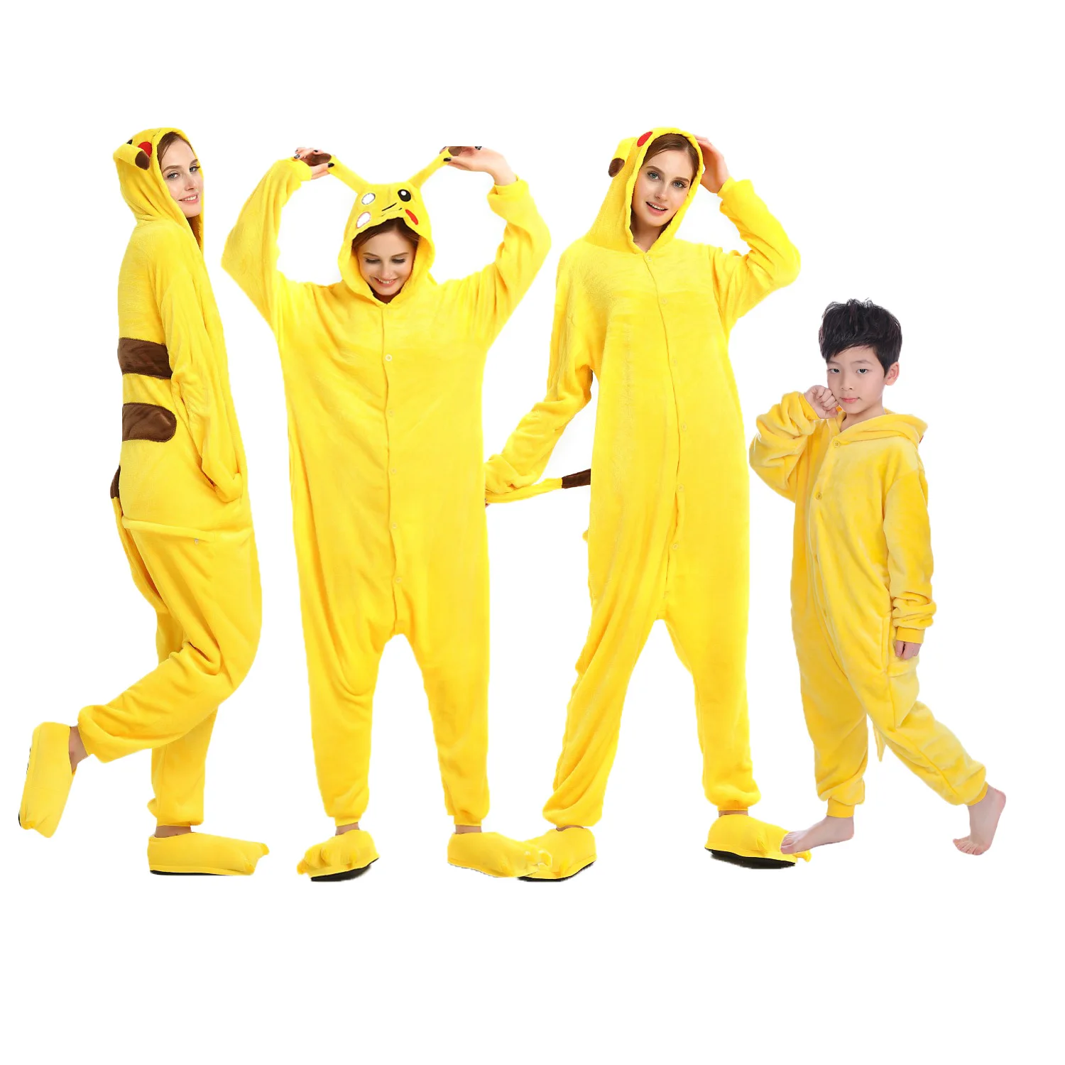 

Adults Pikachu Onesies Costume Women Men Pajamas Cosplay Animal Sleepwear Pyjamas Kids Christmas Halloween Pijama Onesieshow