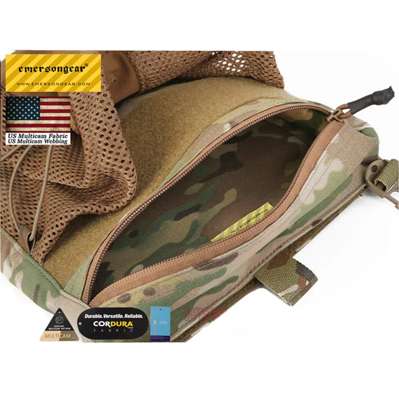 Emerson LBX Style Tactical Water Bag Back Plate Liightweight Bungee Pack Helmet Adjustable Pouch For 420 Vest | Спорт и развлечения