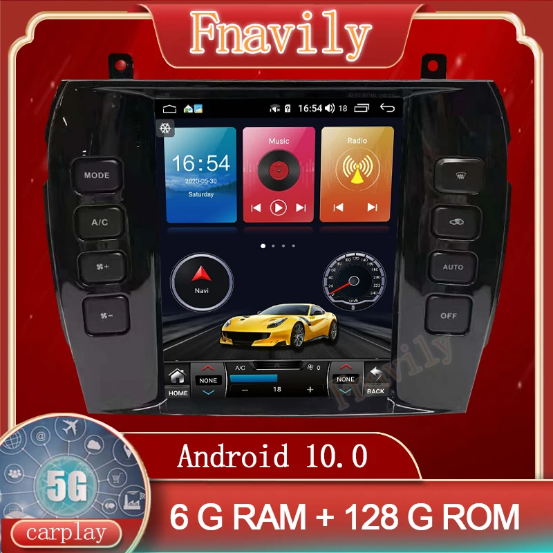 

Android 10 Car Radio For Jaguar S-TYPE Multmedia System Autoradio Dvd Player GPS Navigation Vertical Screen Tesla Style 10.4"