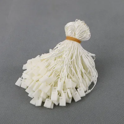 1000PC /lot Plastic Tag White Beige Black Hang Polyester Rope String Snap Lock Pin Loop Tie Fasteners | Дом и сад