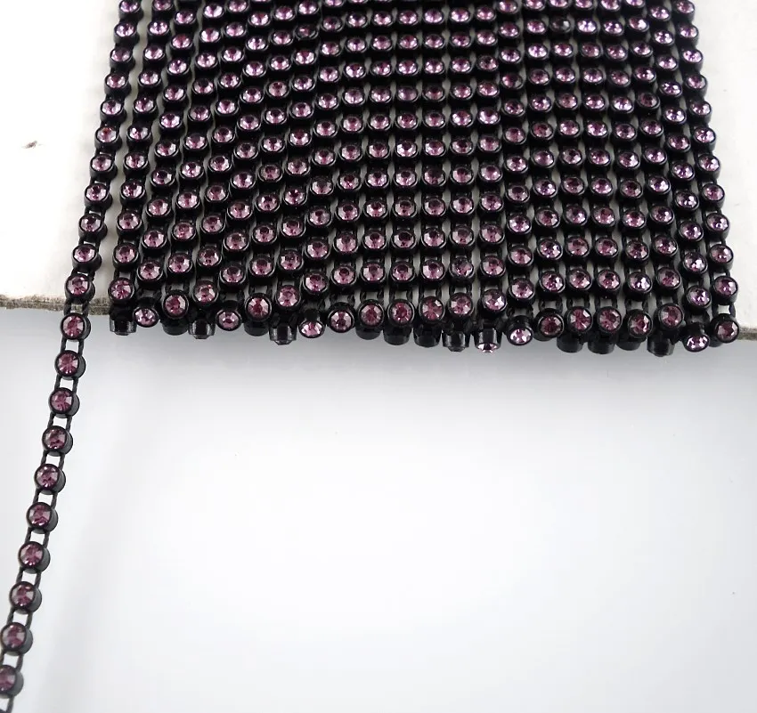 SS6 класс красочные хрустальные стекла 2 мм стразы черные пластиковые чашки одежды