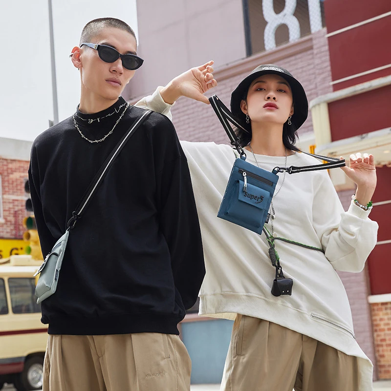 

New Messenger Shoulder Mini Bag Male Small Shoulder Bag Small Bag Mobile Phone Casual Small Bag's Female Tide Brand Bungee Bags