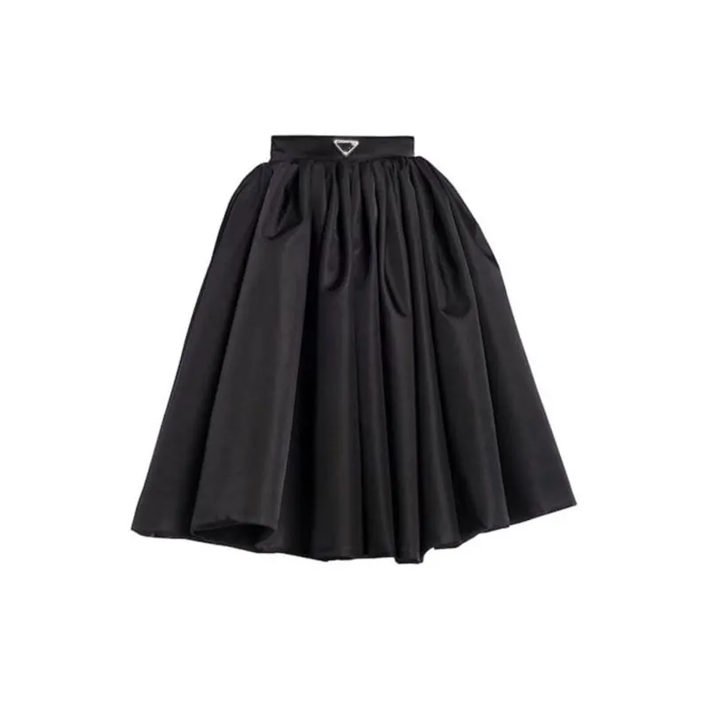 

Korean Style Black Pettiskirt Women 2021 Summer Temperament High Waist Pleated Skirt Versatile Casual Mid-Length Skirt Fashion