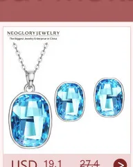 Neoglory Кристальные фиолетовые Висячие серьги для женщин стиль подарки украшенные кристаллами от Swarovski