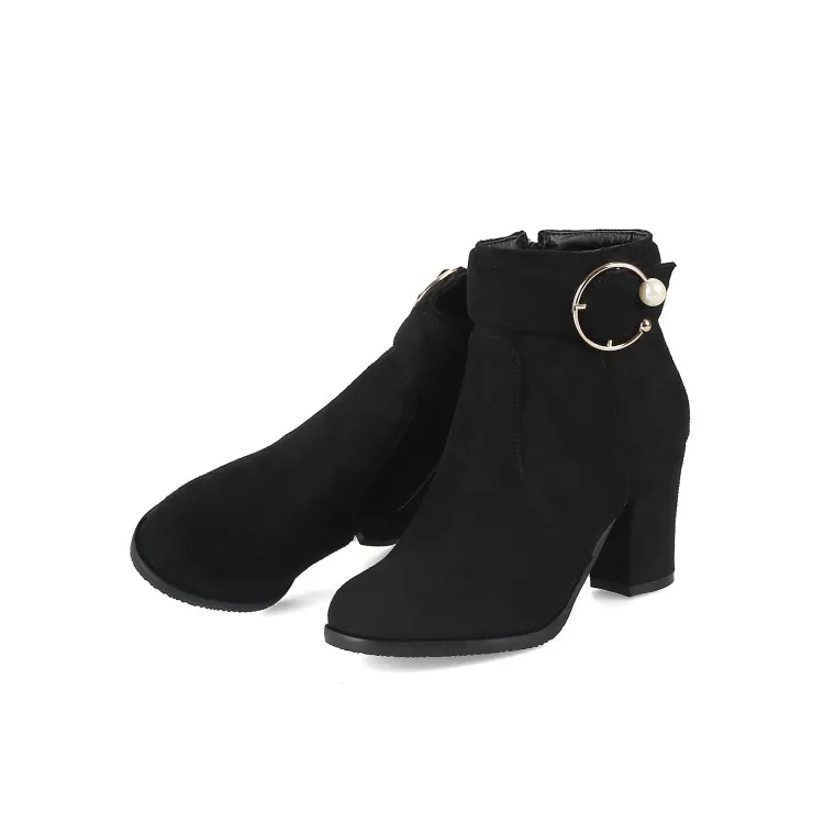 Модные Ботинки Martin в британском стиле на грубом каблуке с боковой молнией