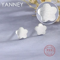 yanney silver color flower stud earrings fashion simple luxury jewelry party accessories gift
