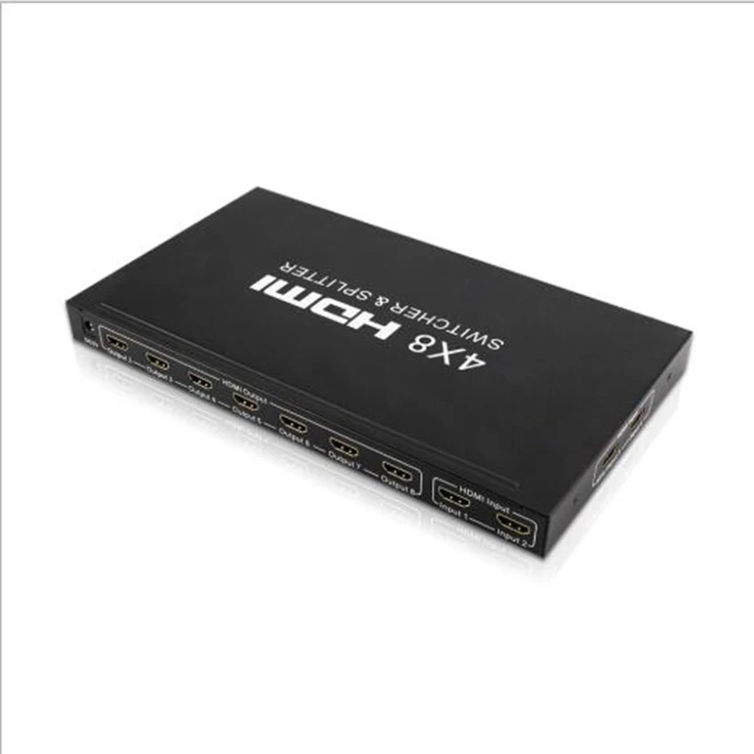 HDMI Matrix 4x8 Full HD 4K 2K 3D 1080P HDMI Matrix4 Вход 8 Выход HDCP HDMI коммутатор сплиттер конвертер адаптер+ пульт дистанционного управления